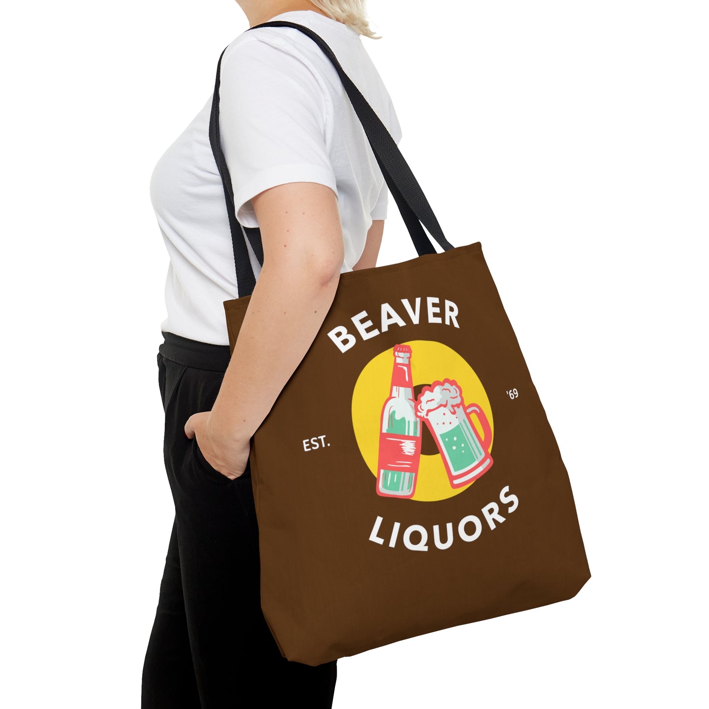 Beaver Liquors Rewd Tees Beach Tote Bag (AOP)
