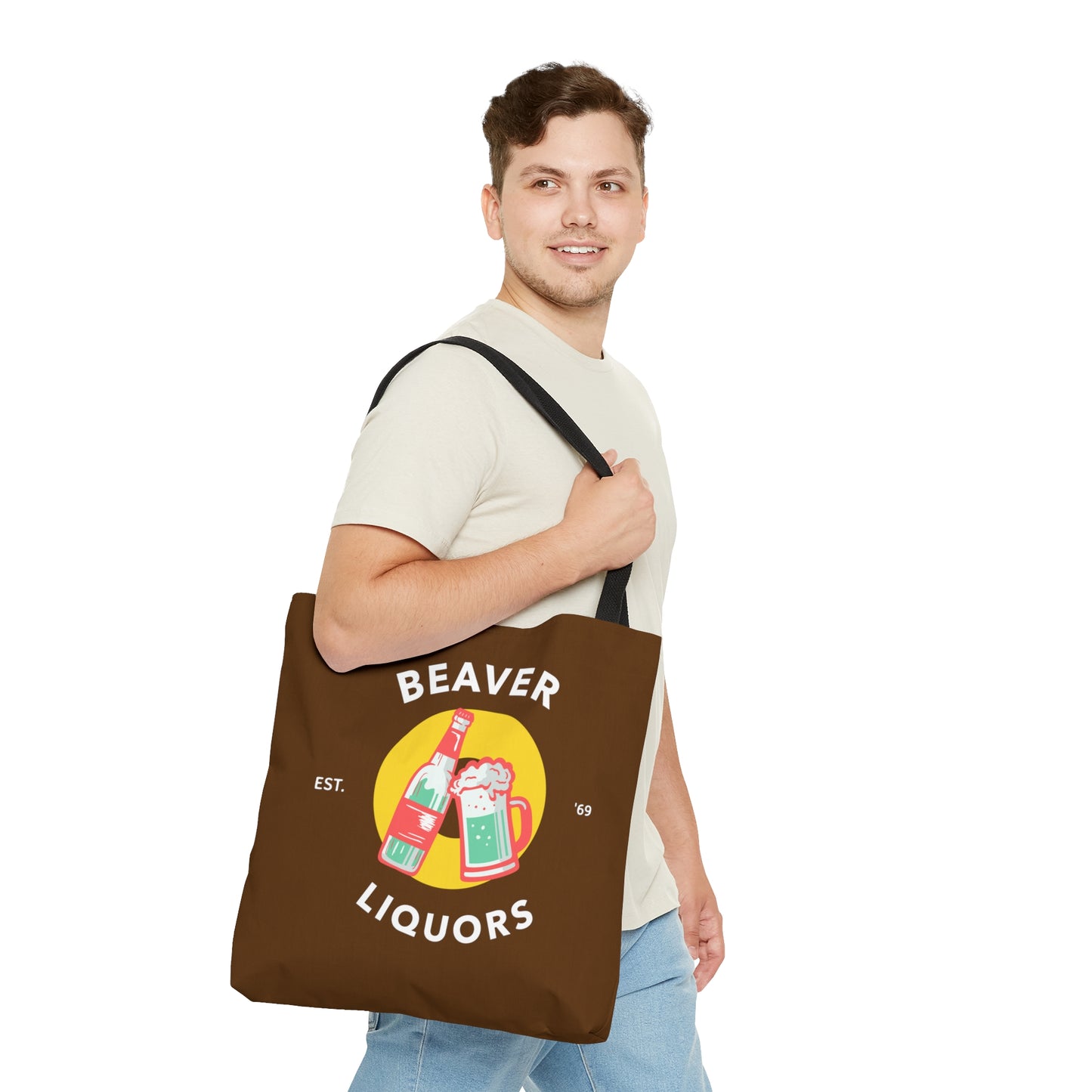Beaver Liquors Rewd Tees Beach Tote Bag (AOP)