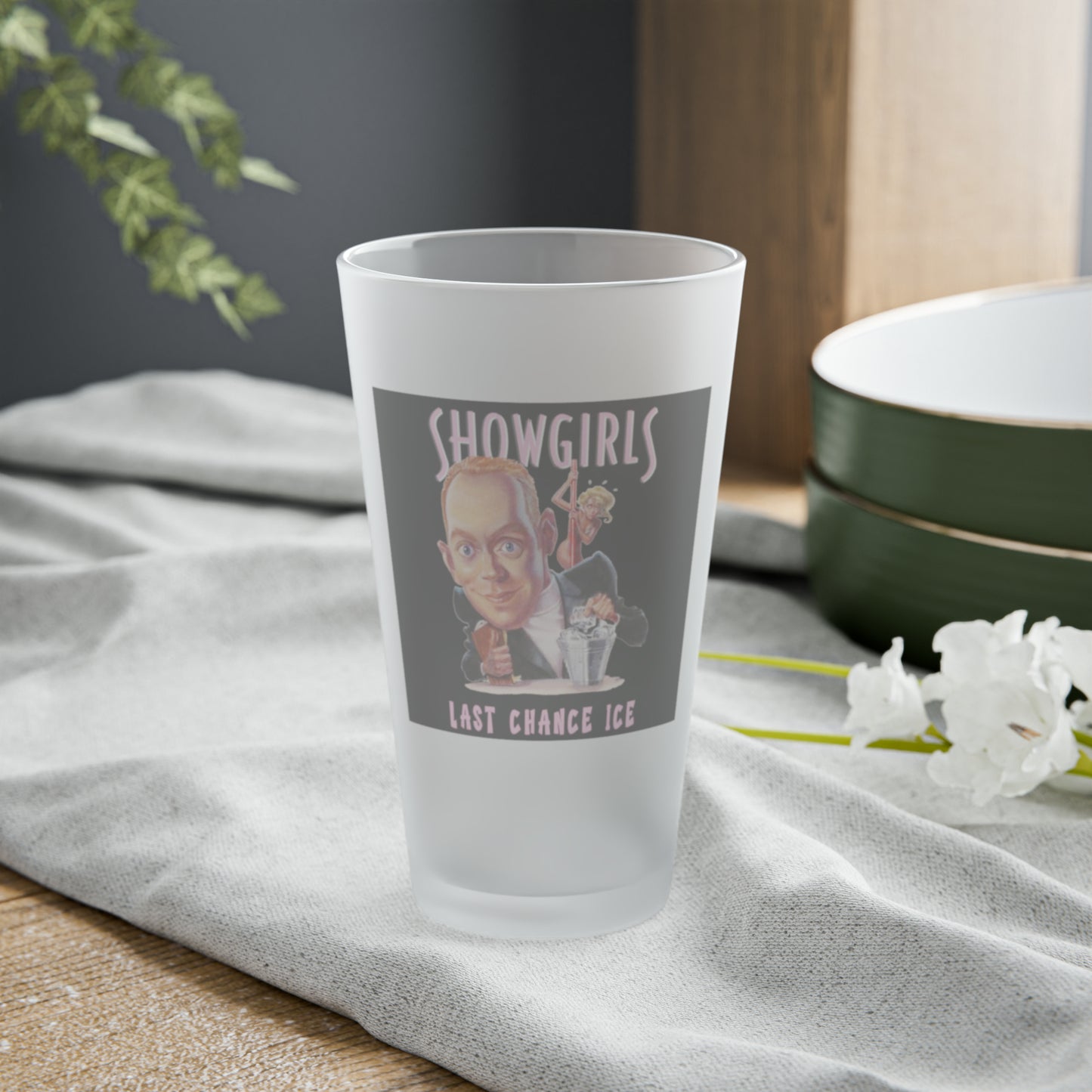 Showgirls Movie 16 oz. Frosted Pint Glass, 16oz