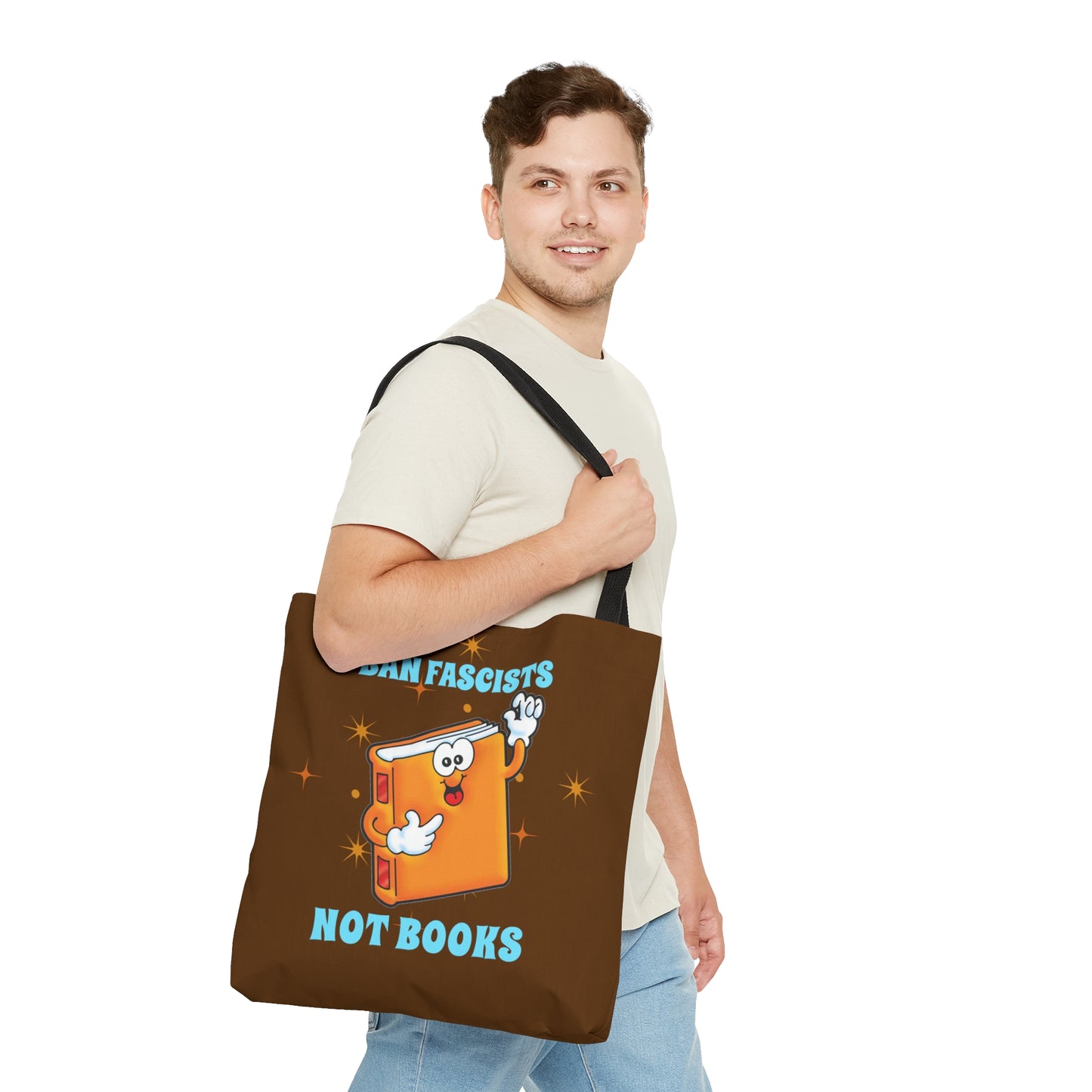 Ban Fascists not Books Rewd Tees Tote Bag (AOP)