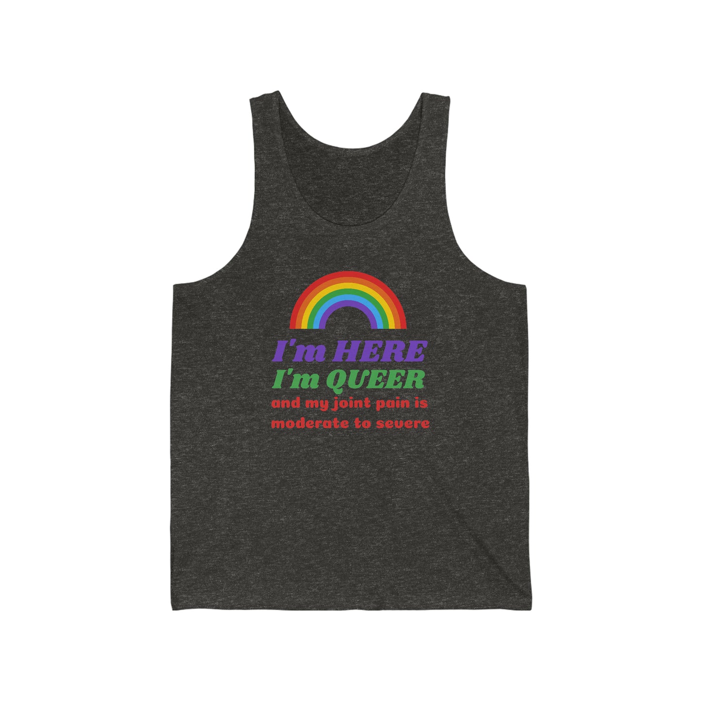 I'm Here I'm Queer LGBT Unisex Jersey Tank