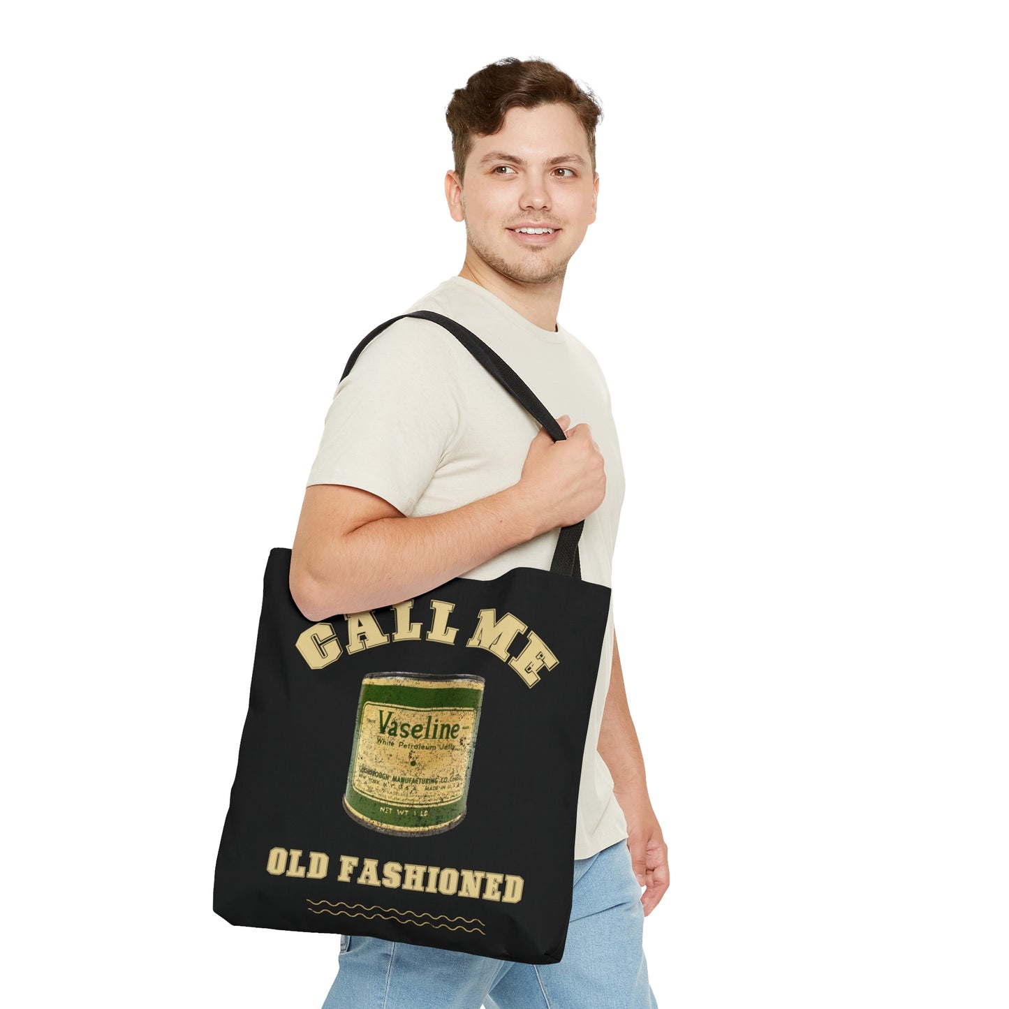 Call Me Old Fashioned Vintage Vaseline Rewd Tees Beach Tote Bag (AOP)
