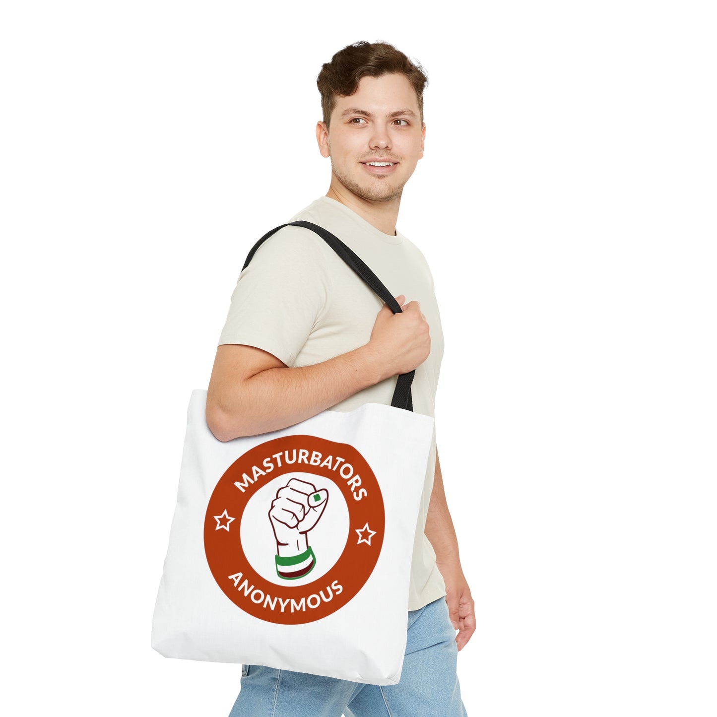 Masturbators Anonymous Rewd Tees Beach Tote Bag (AOP)