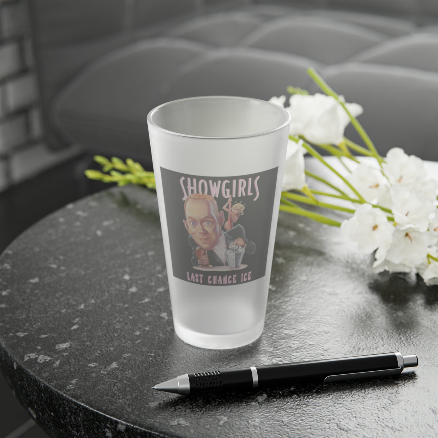 Showgirls Movie 16 oz. Frosted Pint Glass, 16oz
