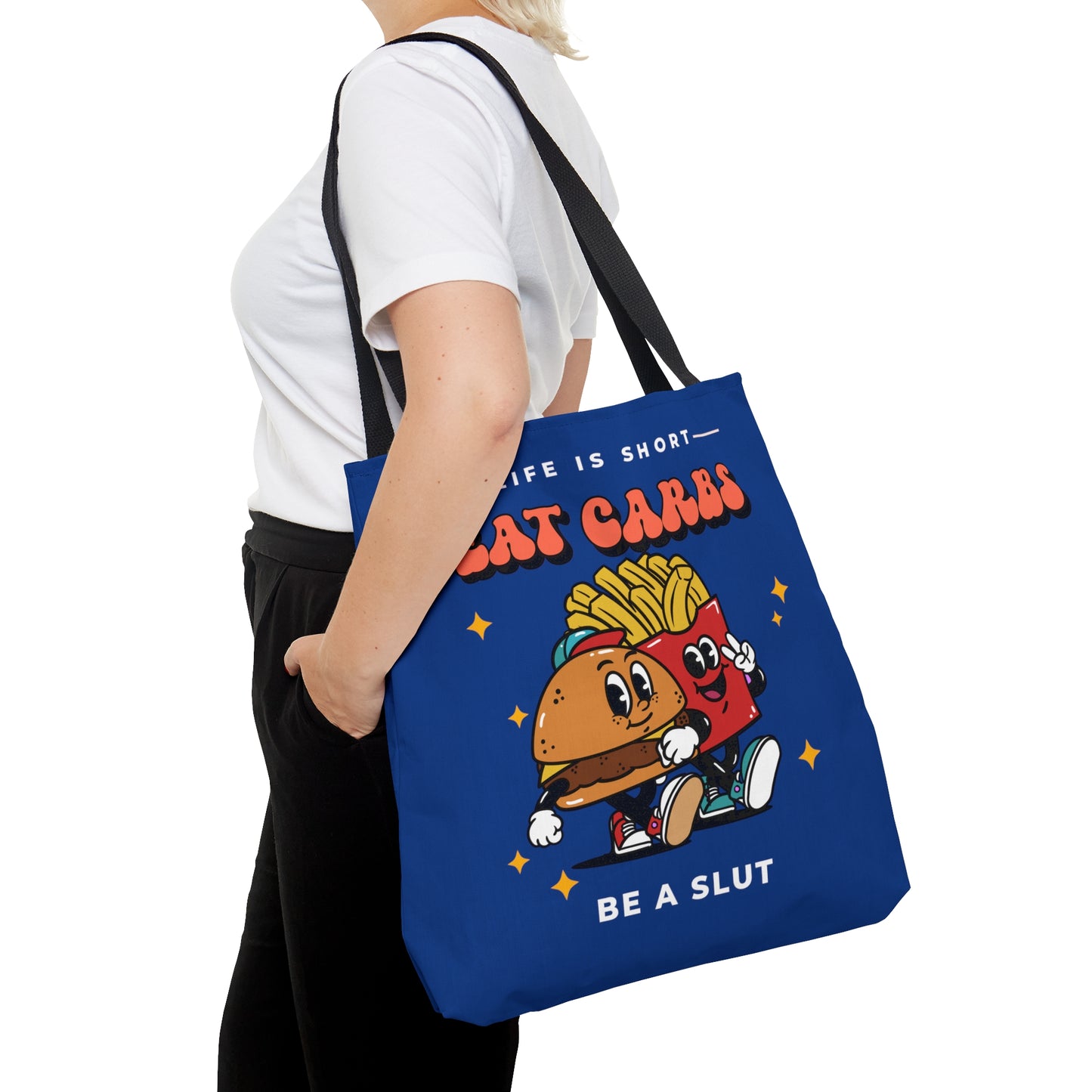 Eat Carbs be a Slut Tote Bag (AOP)