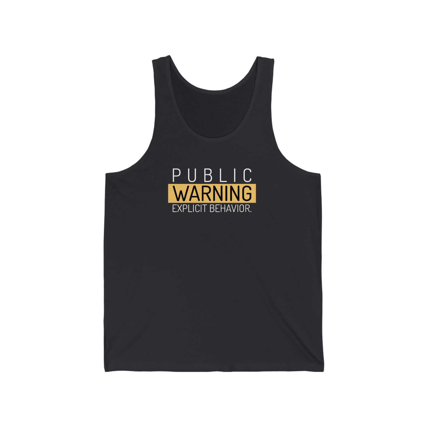 Warning Explicit Behavior Unisex Jersey Tank