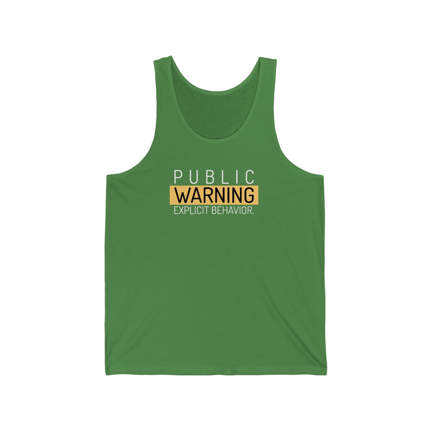 Warning Explicit Behavior Unisex Jersey Tank