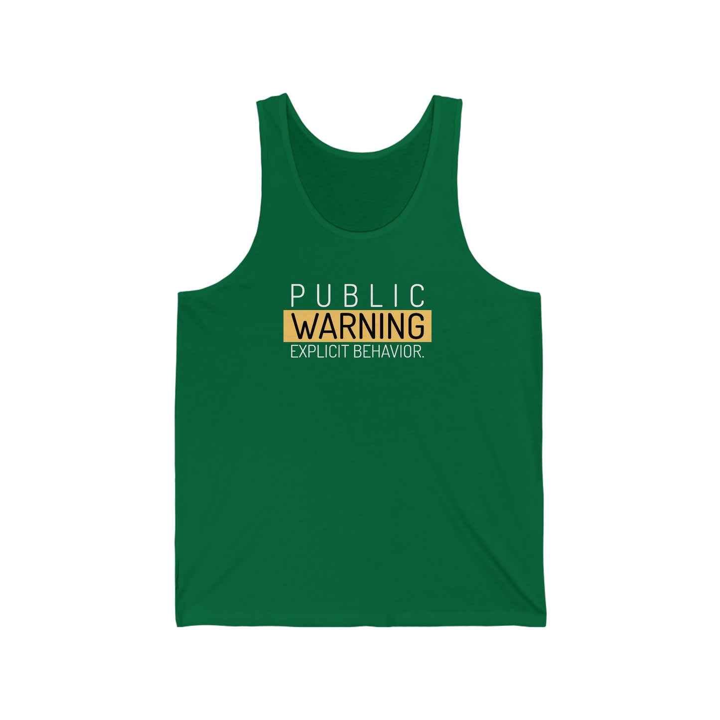 Warning Explicit Behavior Unisex Jersey Tank