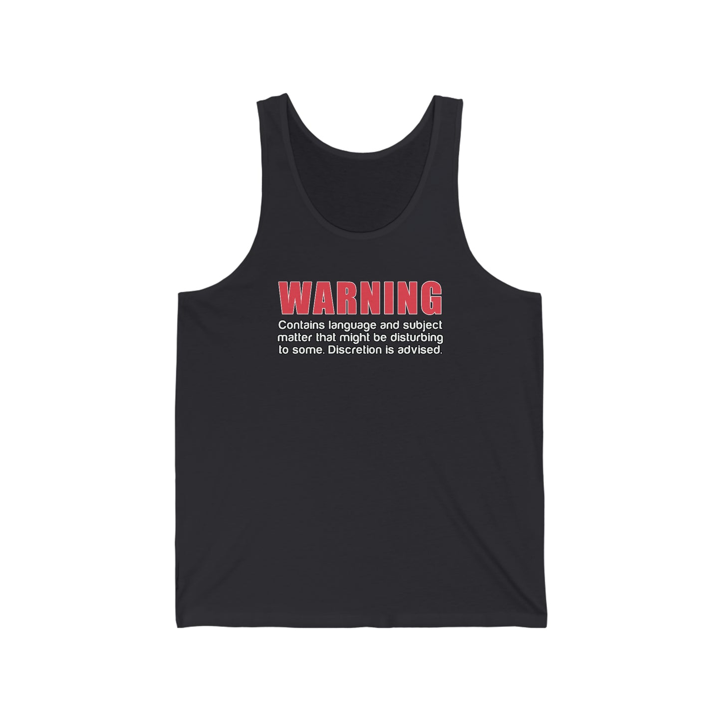 Warning: Discretion Advised Cotton Unisex Tank Top
