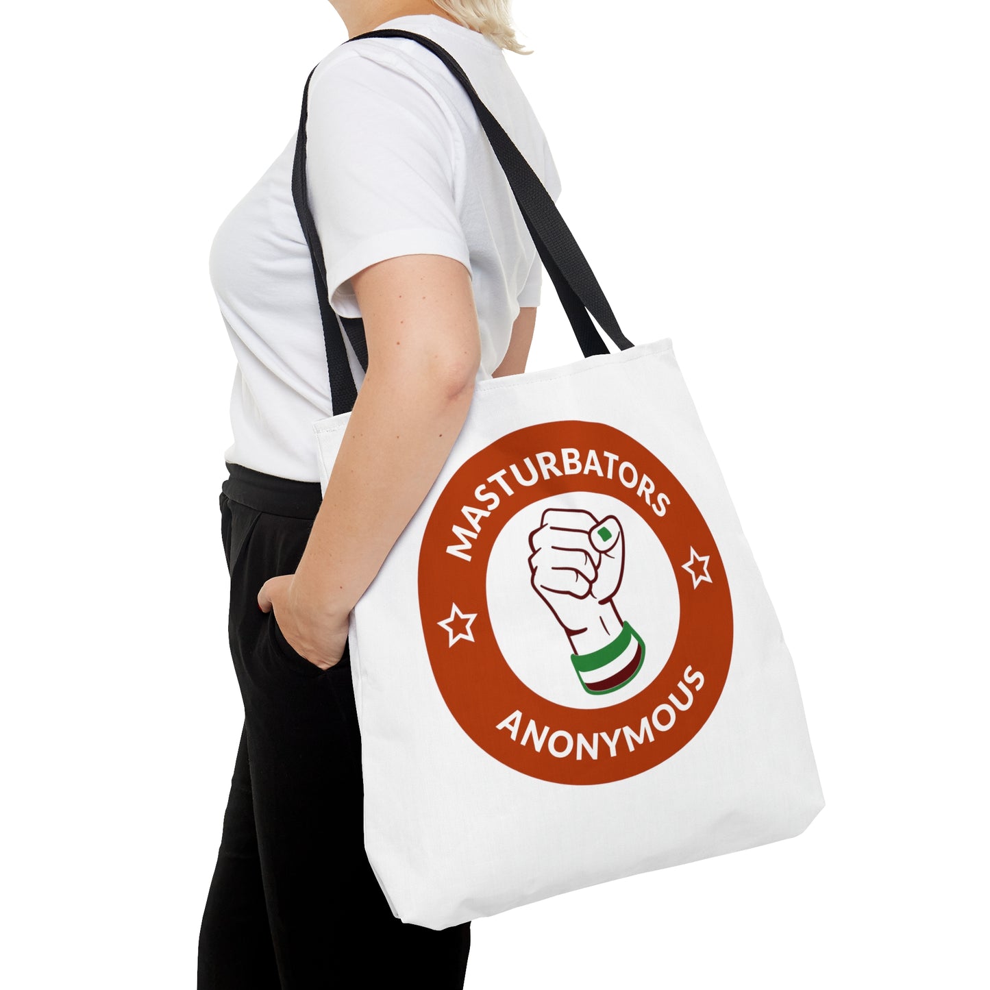 Masturbators Anonymous Rewd Tees Beach Tote Bag (AOP)