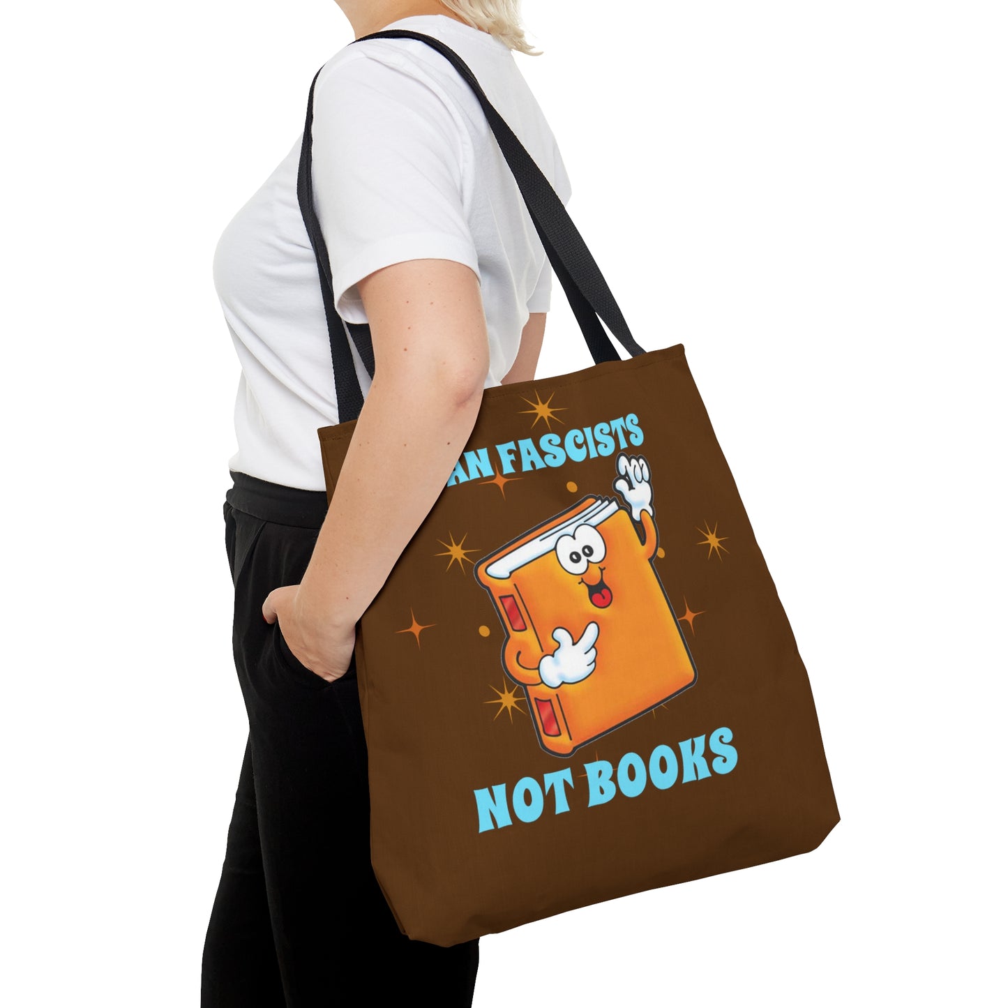 Ban Fascists not Books Rewd Tees Tote Bag (AOP)