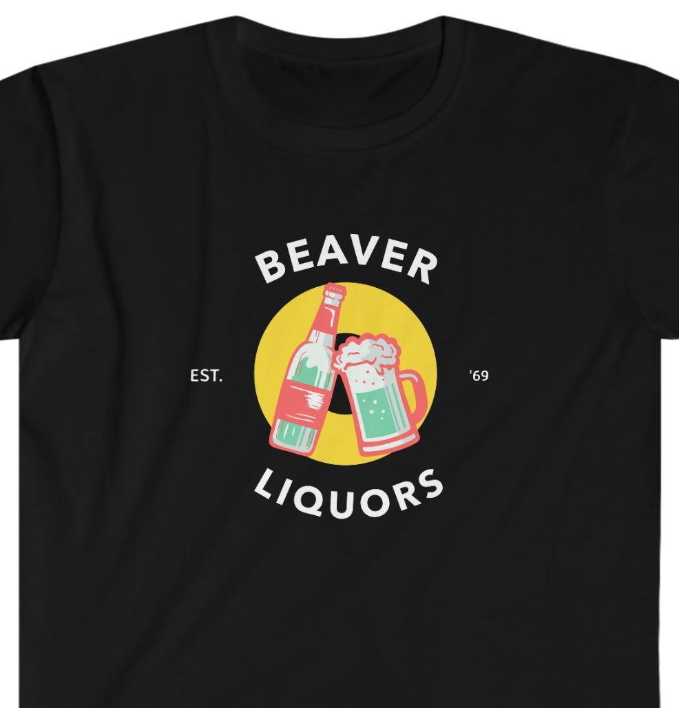 Beaver Liquors Unisex Softstyle Funny T-Shirt