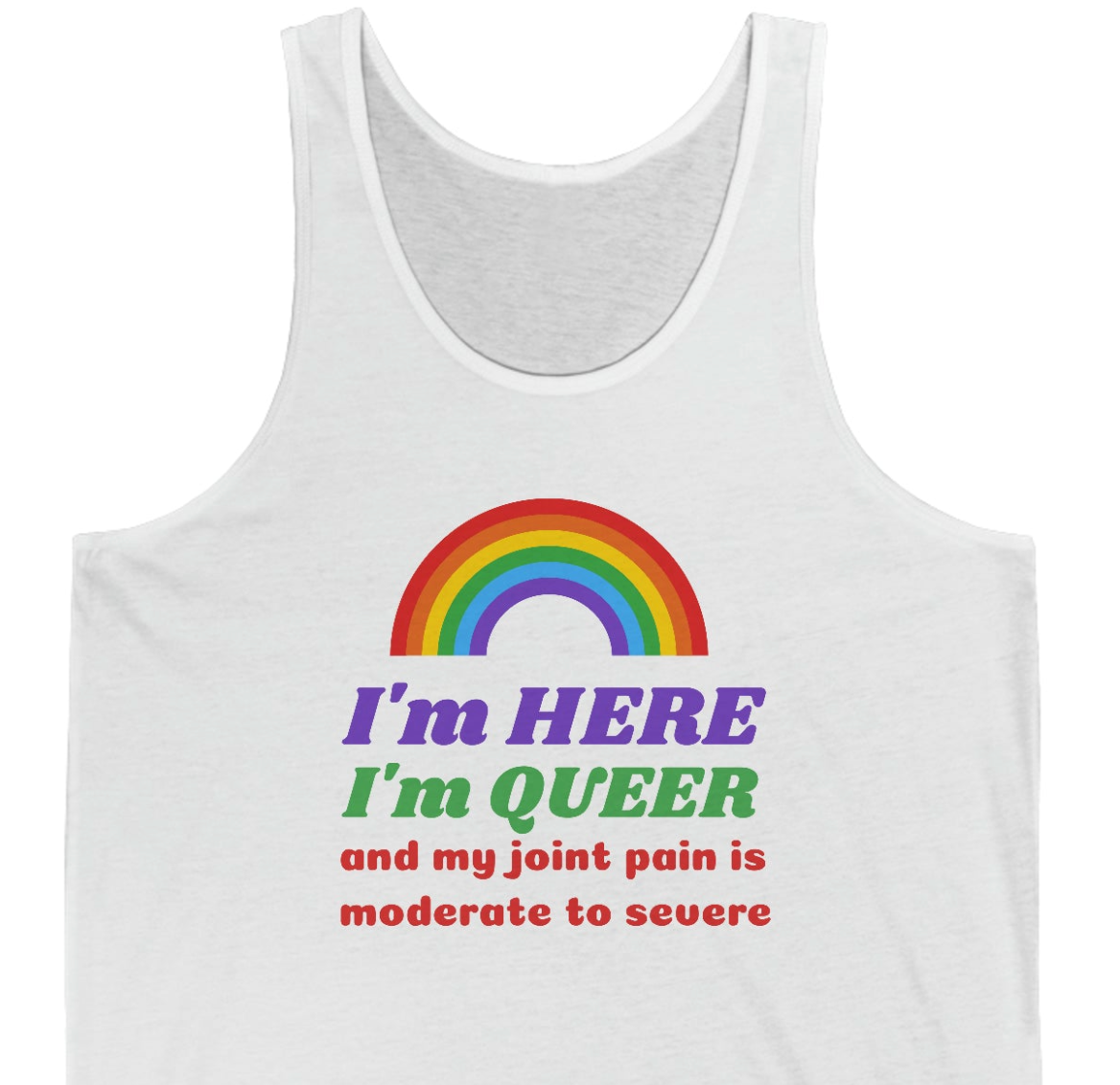 I'm Here I'm Queer LGBT Unisex Jersey Tank