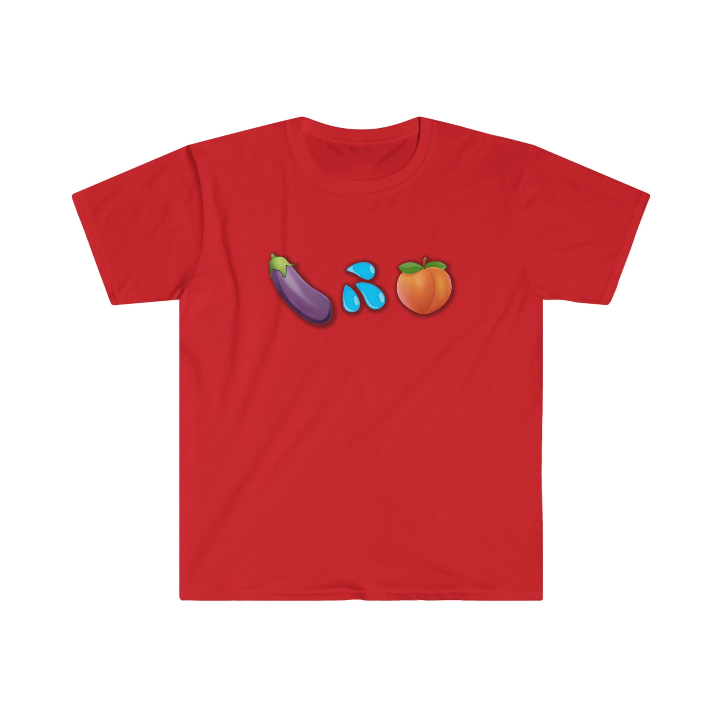 Eggplant Splash Peach Unisex Softstyle funny T-Shirt