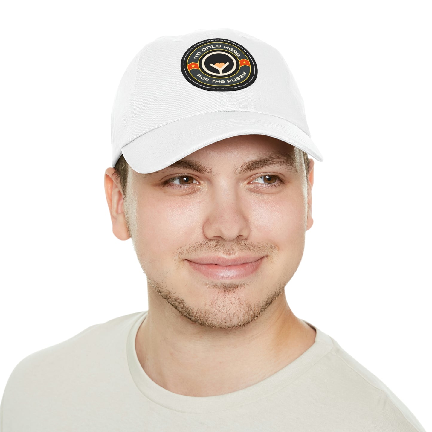 Only Here for the Pussy cap with Leather Patch