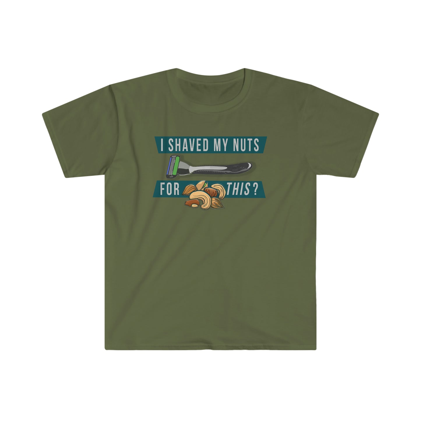 Shaved My Nuts Unisex Softstyle funny T-Shirt