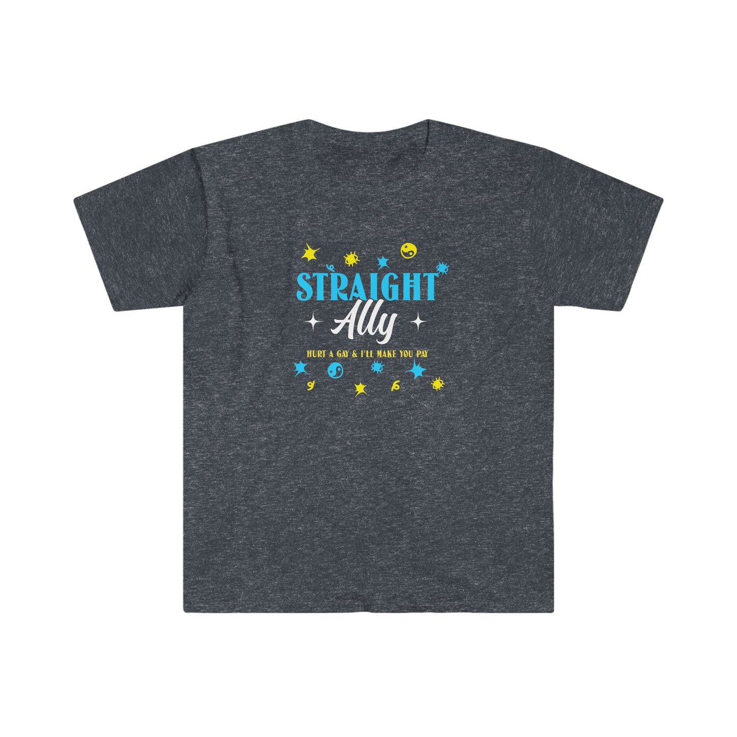 Rewd Tees Straight Ally T-shirt Unisex Gay Pride Month Softstyle T-Shirt