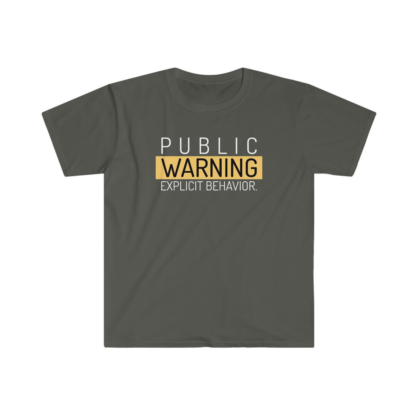 Explicit Behavior Warning Unisex Softstyle T-Shirt