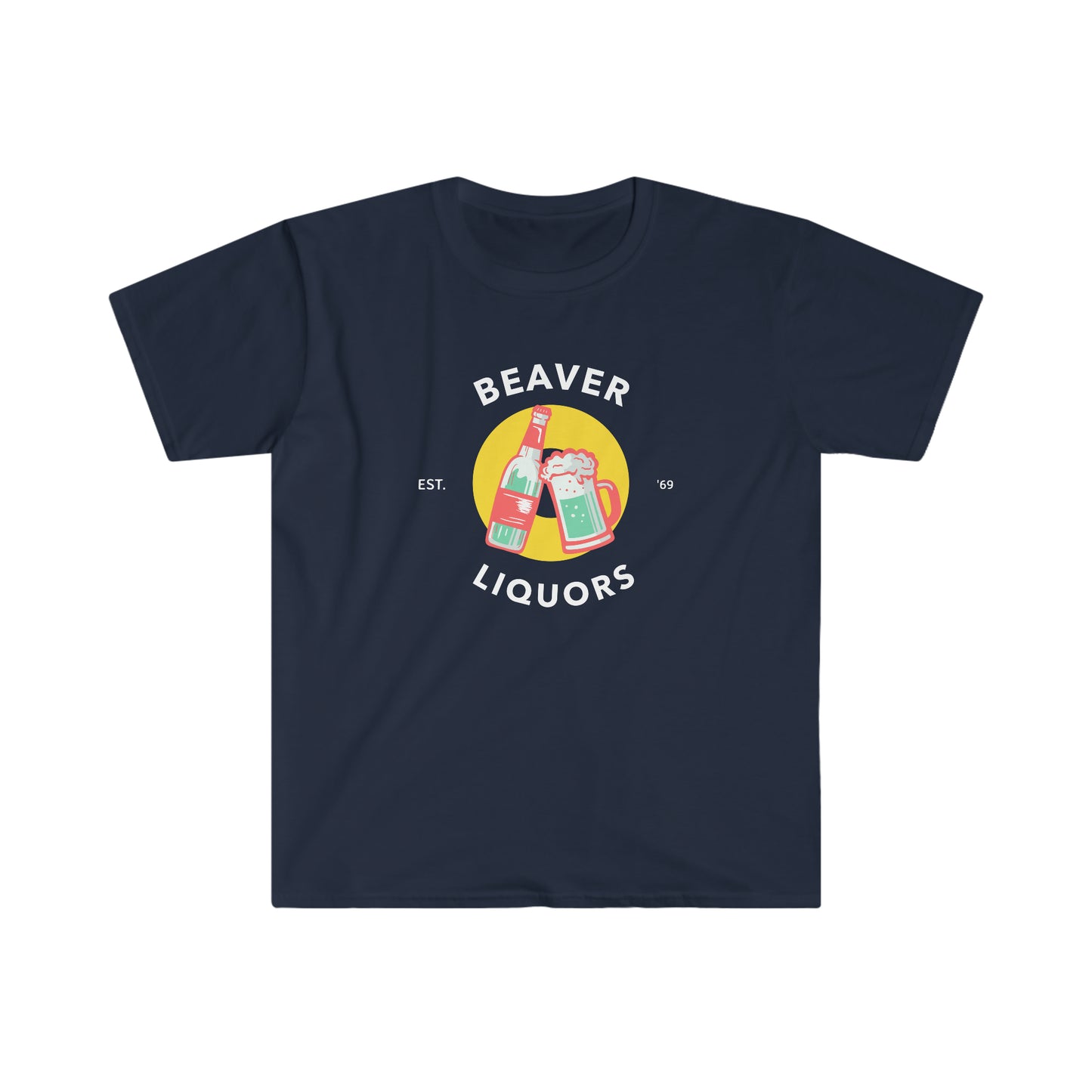 Beaver Liquors Unisex Softstyle Funny T-Shirt