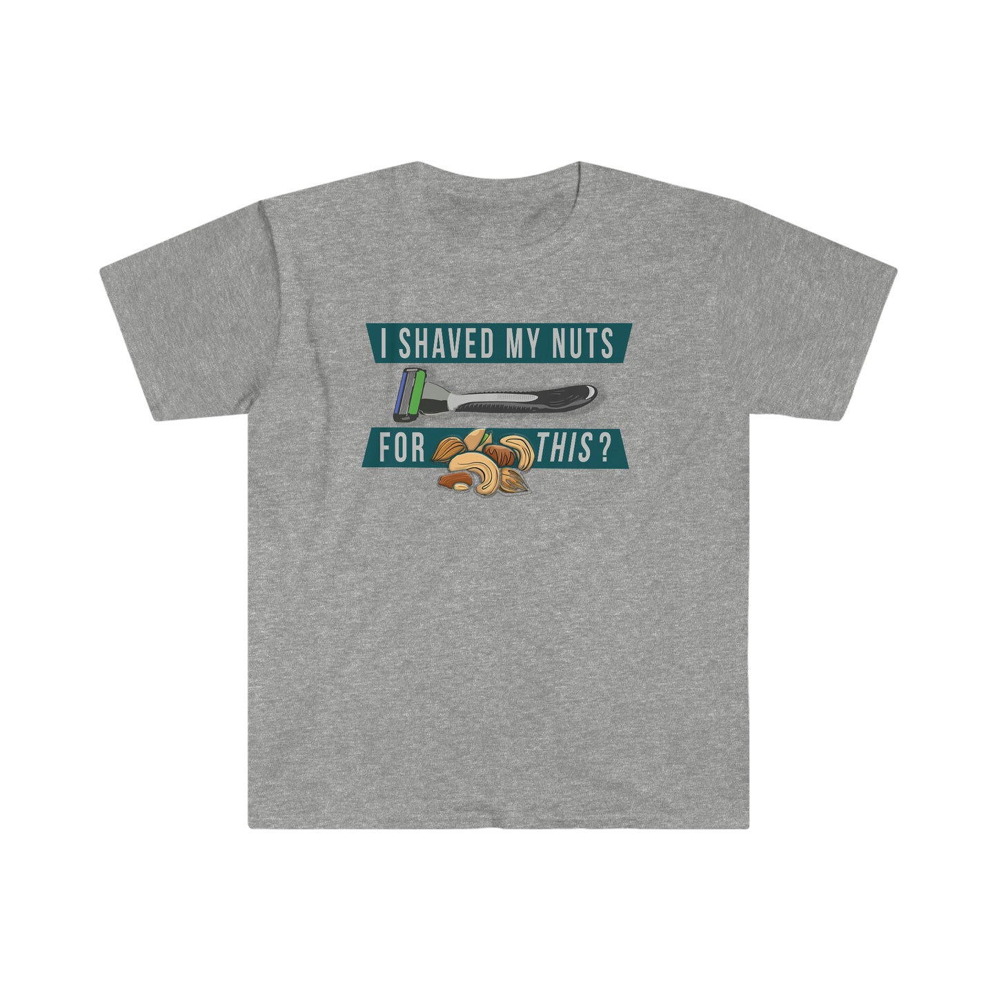 Shaved My Nuts Unisex Softstyle funny T-Shirt
