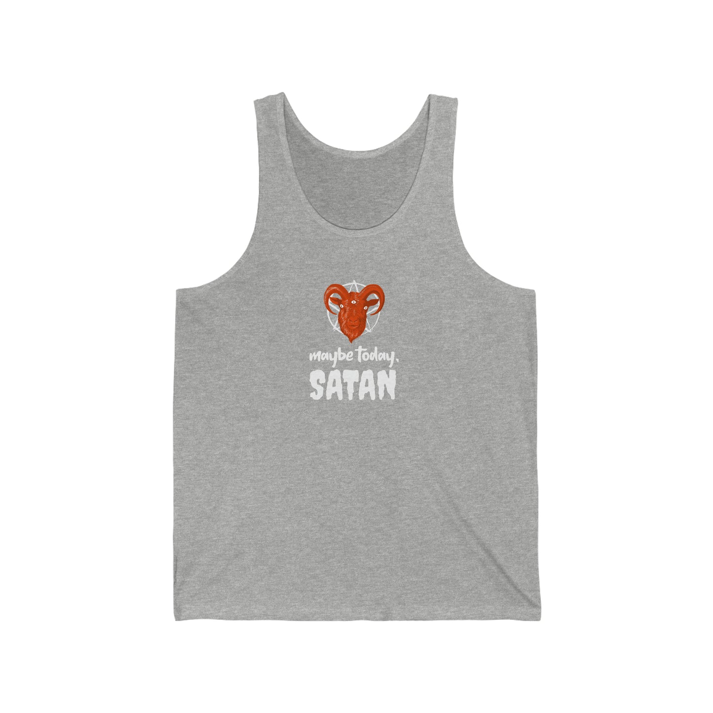 Maybe Today Satan Unisex Jersey Tank - Rewd Tees