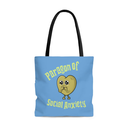 Paragon of Social Anxiety Rewd Tees 18" x 17" Tote Bag (AOP)