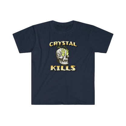 Crystal Kills Unisex Softstyle T-Shirt for clean and sober people in recovery