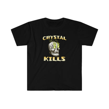 Crystal Kills Unisex Softstyle T-Shirt for clean and sober people in recovery