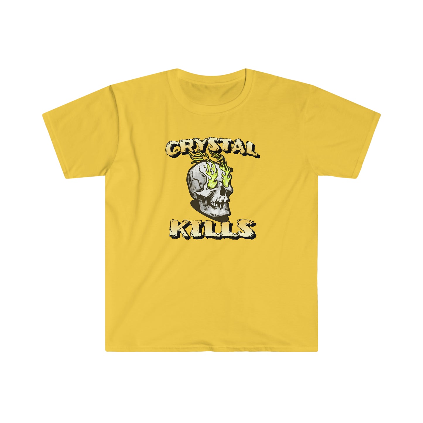 Crystal Kills Unisex Softstyle T-Shirt for clean and sober people in recovery