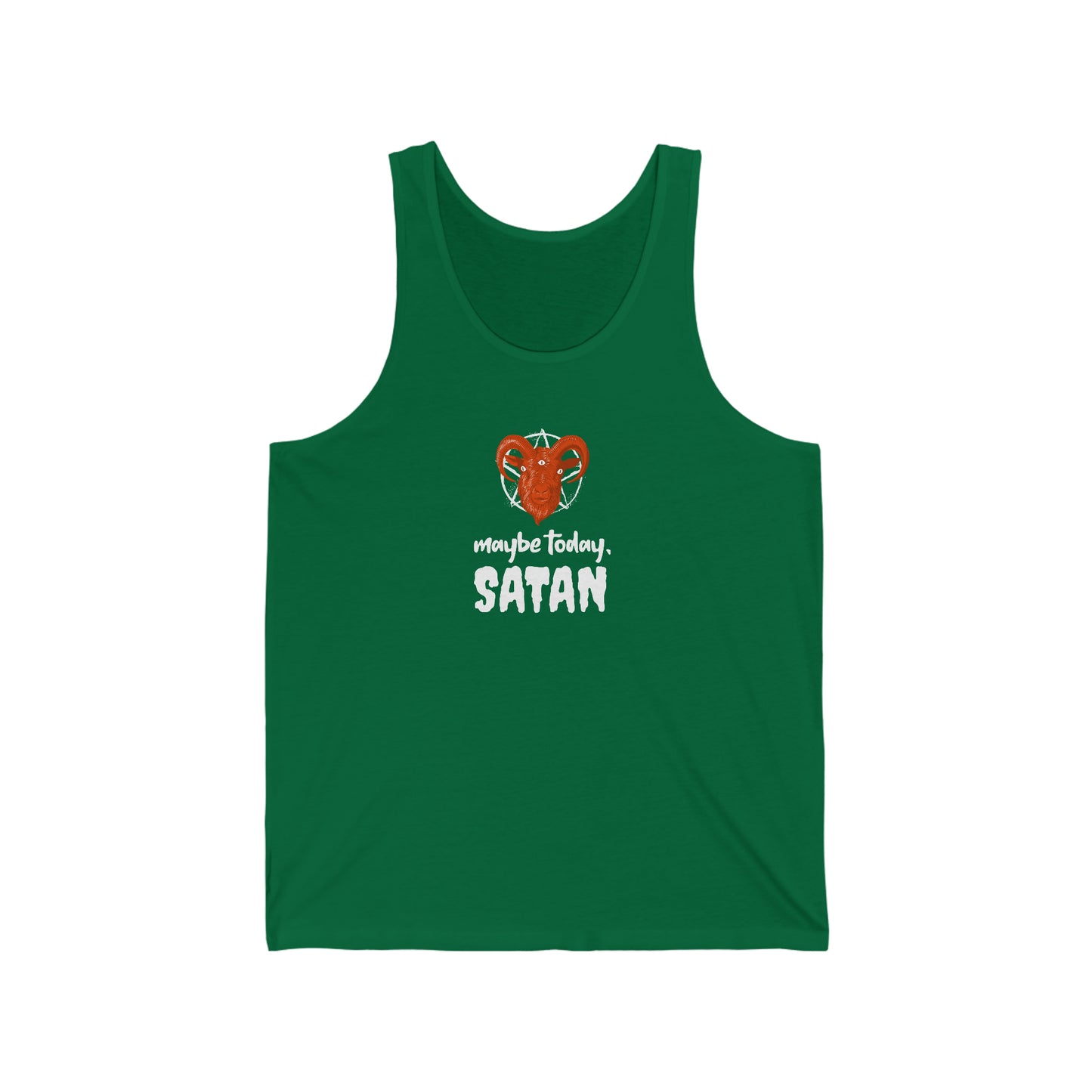 Maybe Today Satan Unisex Jersey Tank - Rewd Tees