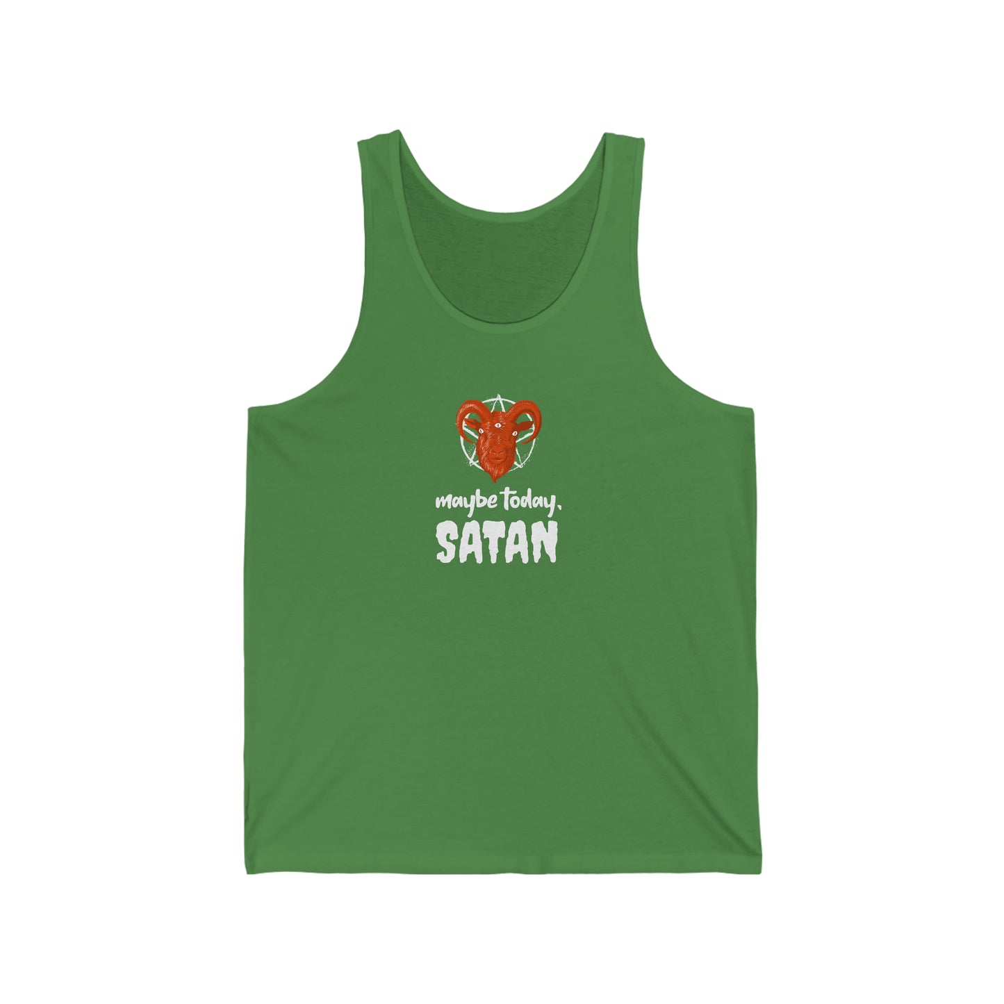 Maybe Today Satan Unisex Jersey Tank - Rewd Tees