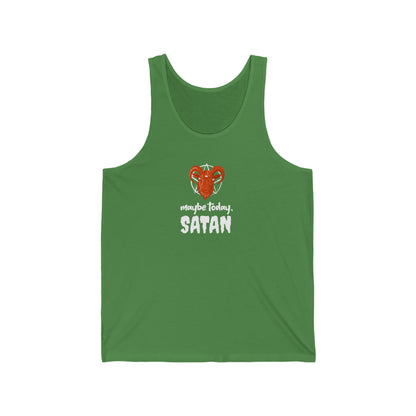 Maybe Today Satan Unisex Jersey Tank - Rewd Tees