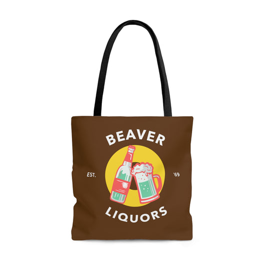 Beaver Liquors Rewd Tees Beach Tote Bag (AOP)