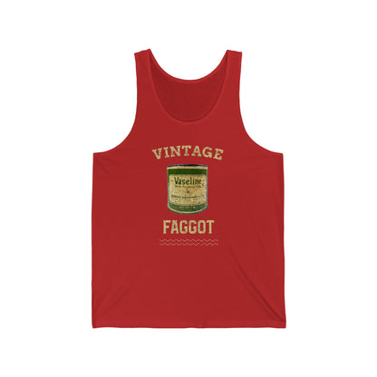 Vintage F@ggot Unisex Jersey Tank