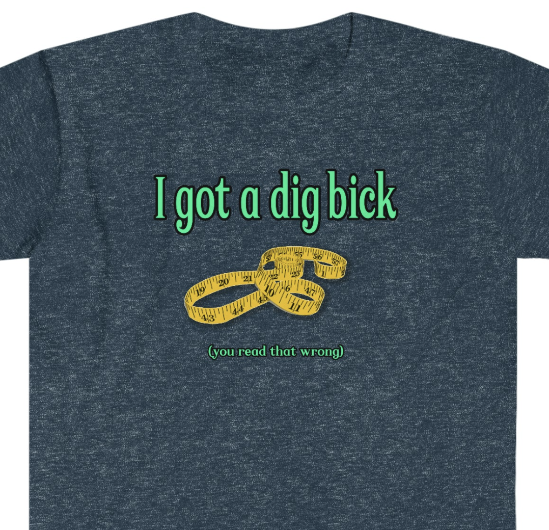 Dig Bick You Read That Wrong funny Unisex Softstyle T-Shirt