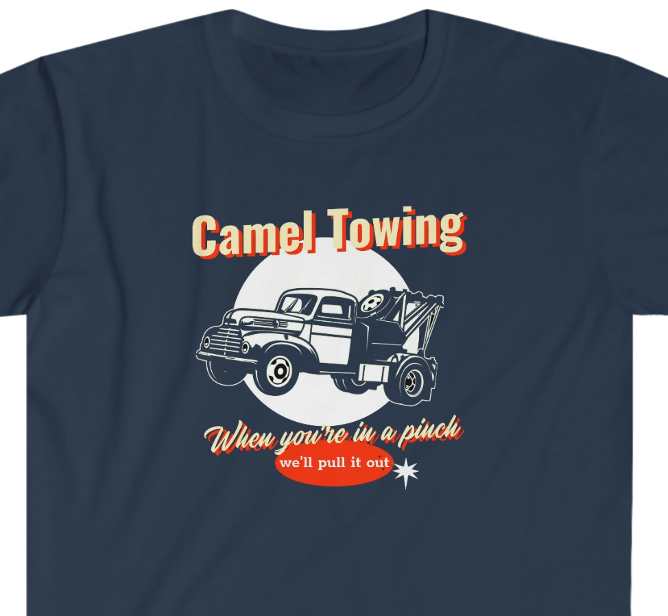 Camel Towing Unisex Softstyle funny T-Shirt