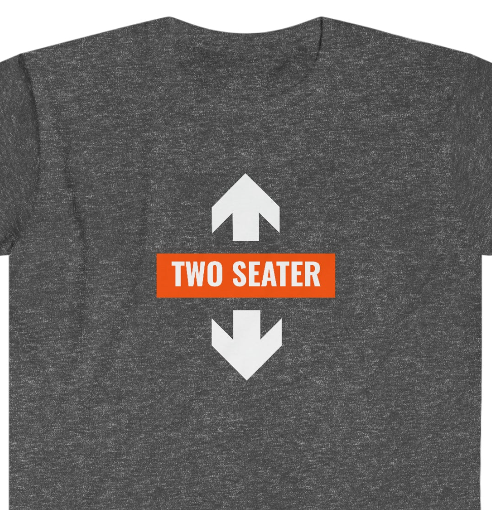 Two Seater Unisex Softstyle funny T-Shirt