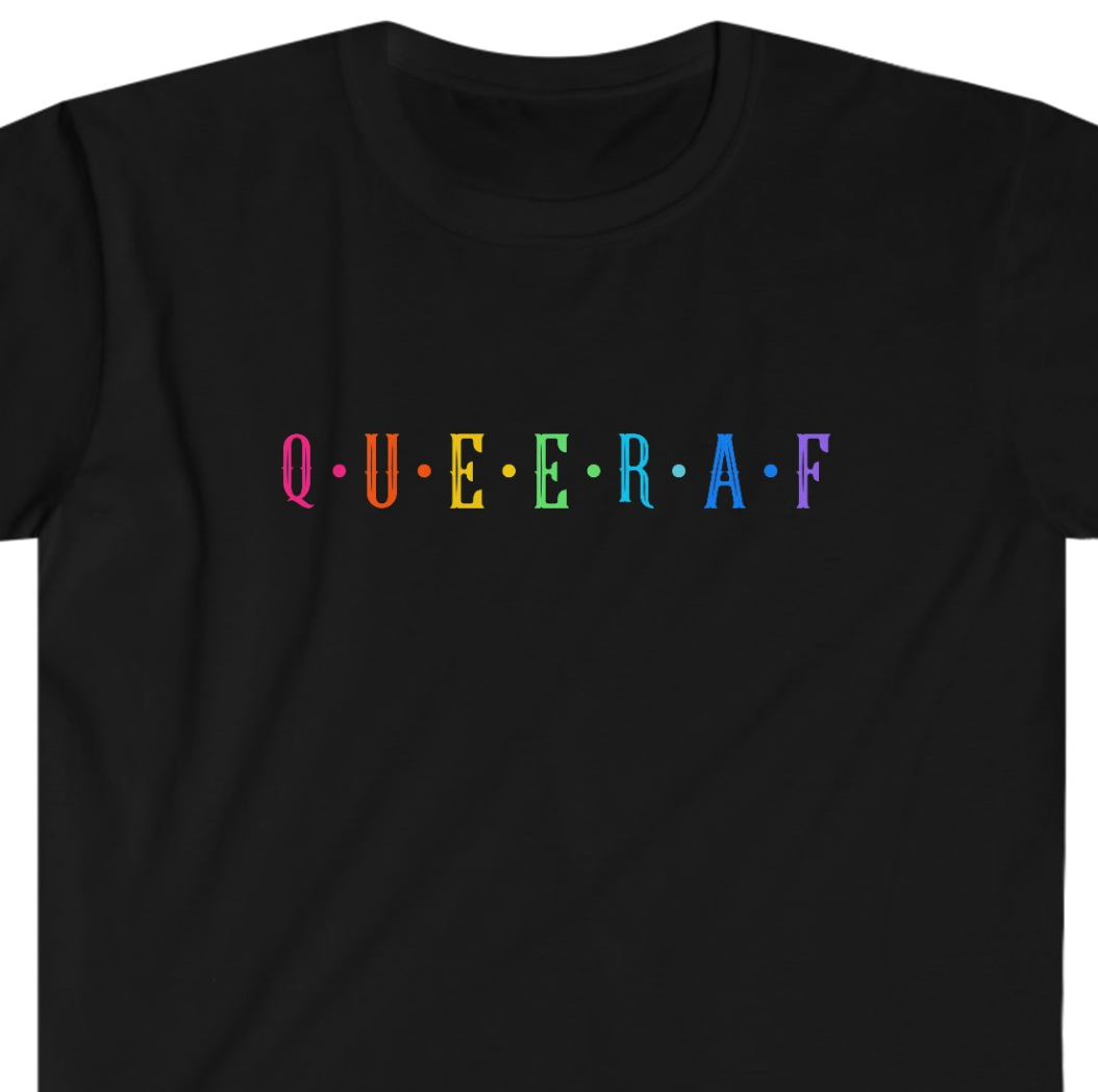 Rewd Tees Queer AF Unisex Softstyle gay pride funny T-Shirt