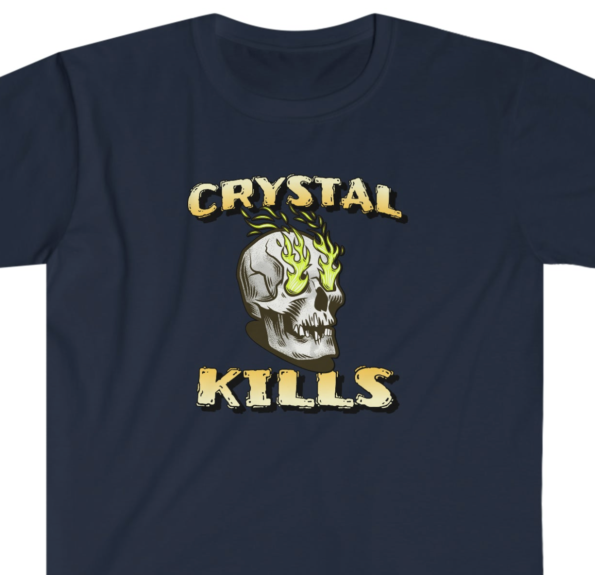 Crystal Kills Unisex Softstyle T-Shirt for clean and sober people in recovery