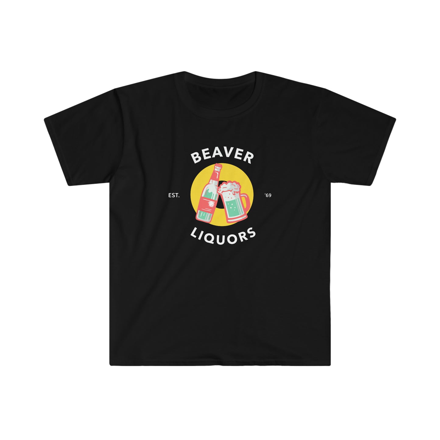 Beaver Liquors Unisex Softstyle Funny T-Shirt