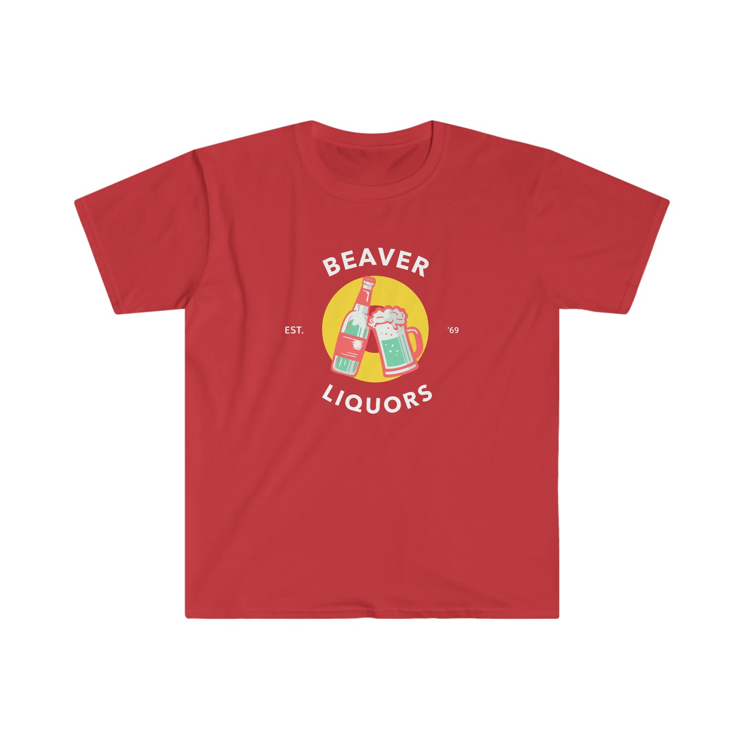 Beaver Liquors Unisex Softstyle Funny T-Shirt