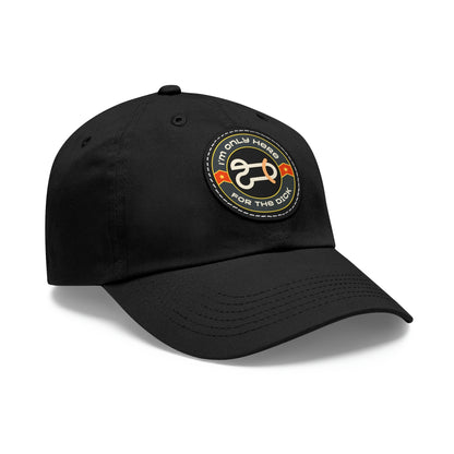 Only Here for the Dick cap with Leather Patch (Round)