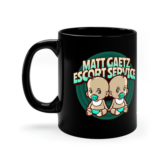 Matt Gaetz Escort Service satirical 11oz Black Mug